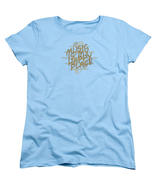 Music Is My Happy Place 2 - Women's T-Shirt Standard Fit Designs By CRF