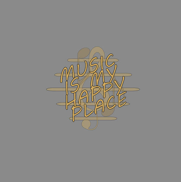 Music Is My Happy Place - Art Print Designs By CRF