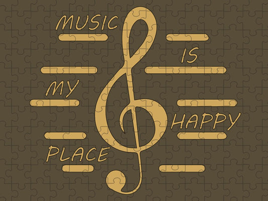 Music Is My Happy Place - Puzzle Designs By CRF