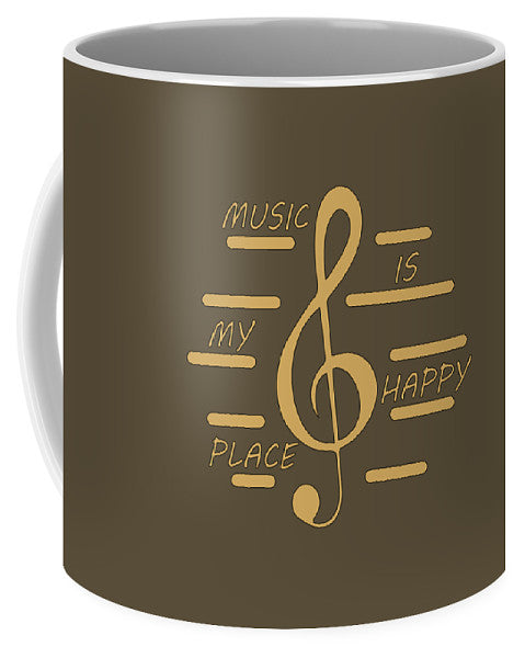 Music Is My Happy Place - Mug Designs By CRF