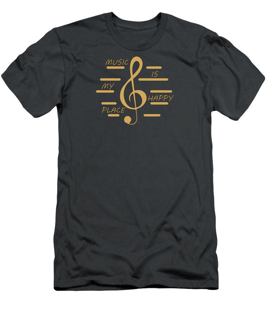 Music Is My Happy Place - T-Shirt Designs By CRF