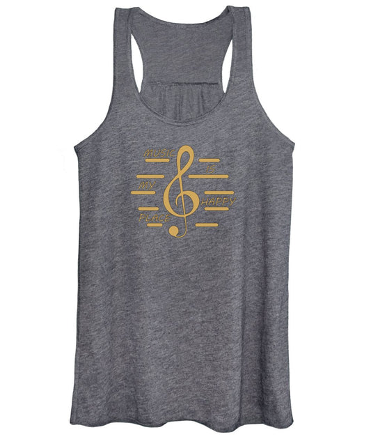 Music Is My Happy Place - Women's Tank Top Designs By CRF