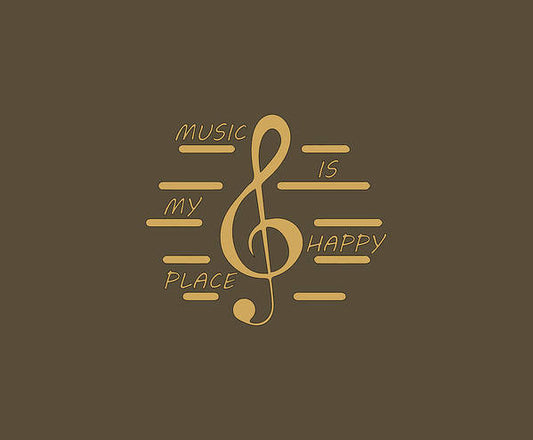 Music Is My Happy Place - Art Print Designs By CRF